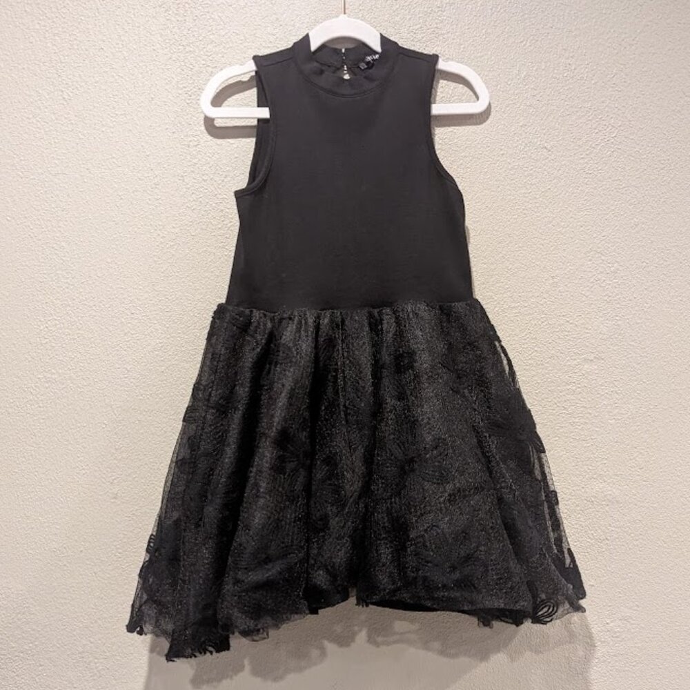 Miss Behave Girls * Black Fit & Flare Halter Dress – Size 8 🖤✨